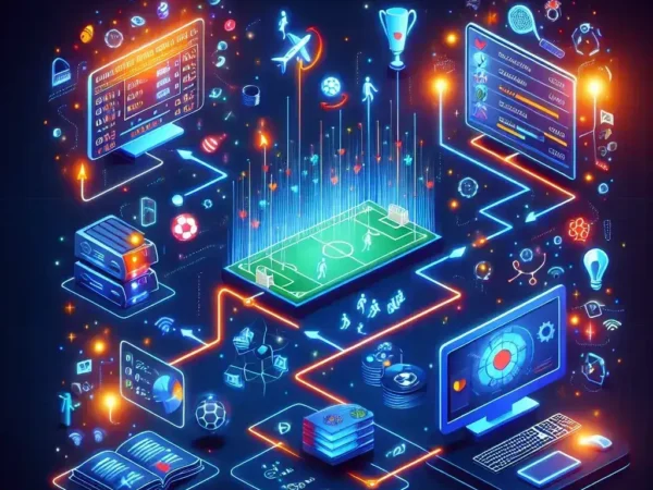 "Developer analyzing sports score data and live updates through API integration in a programming environment, highlighting best practices and implementation from the Complete Guide to Scraping Sports Scores."
